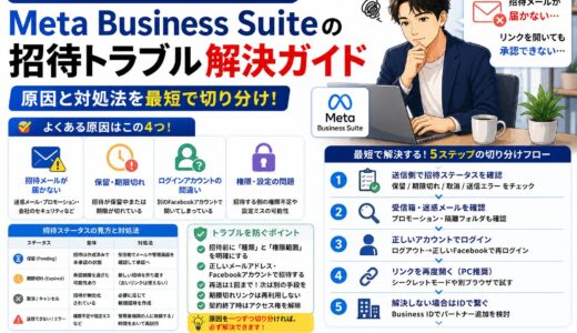 Meta Business Suiteの招待メールが届かない・承認できない原因と対処法｜保留/期限切れ/権限を最短で切り分け