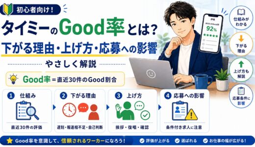 タイミーのGood率とは？下がる理由・上げ方・応募への影響をやさしく解説